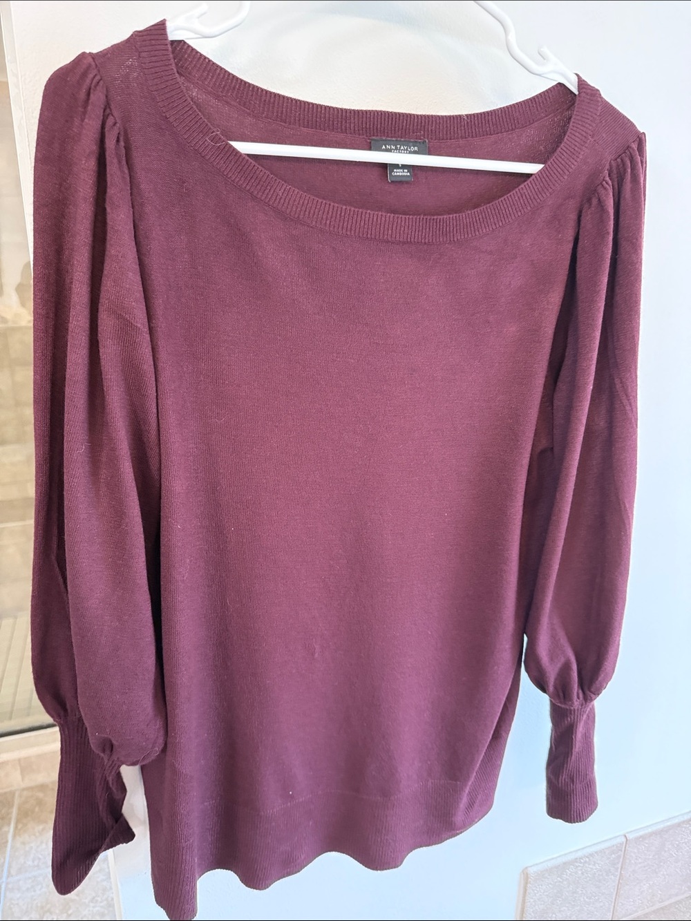 Boat neck light weight sweater